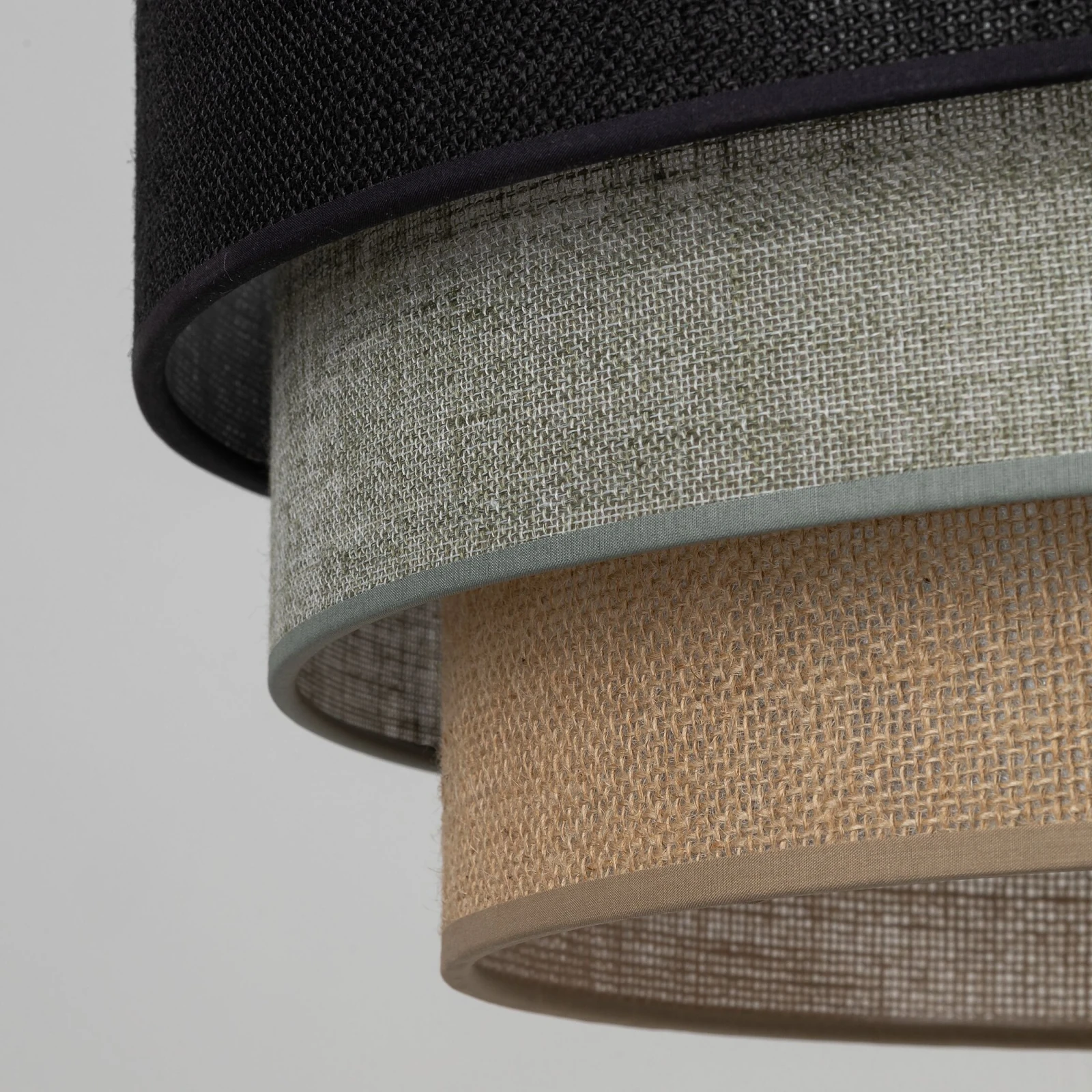 TRIO MIX pendant light 50 cm – black fabric shade, E27