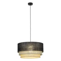TRIO MIX pendant light 50 cm – black fabric shade, E27 - Image 9