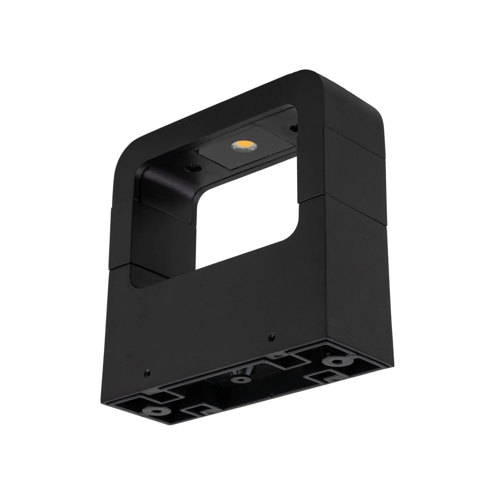 Outdoor wall light 10W – black, IP54, warm LED