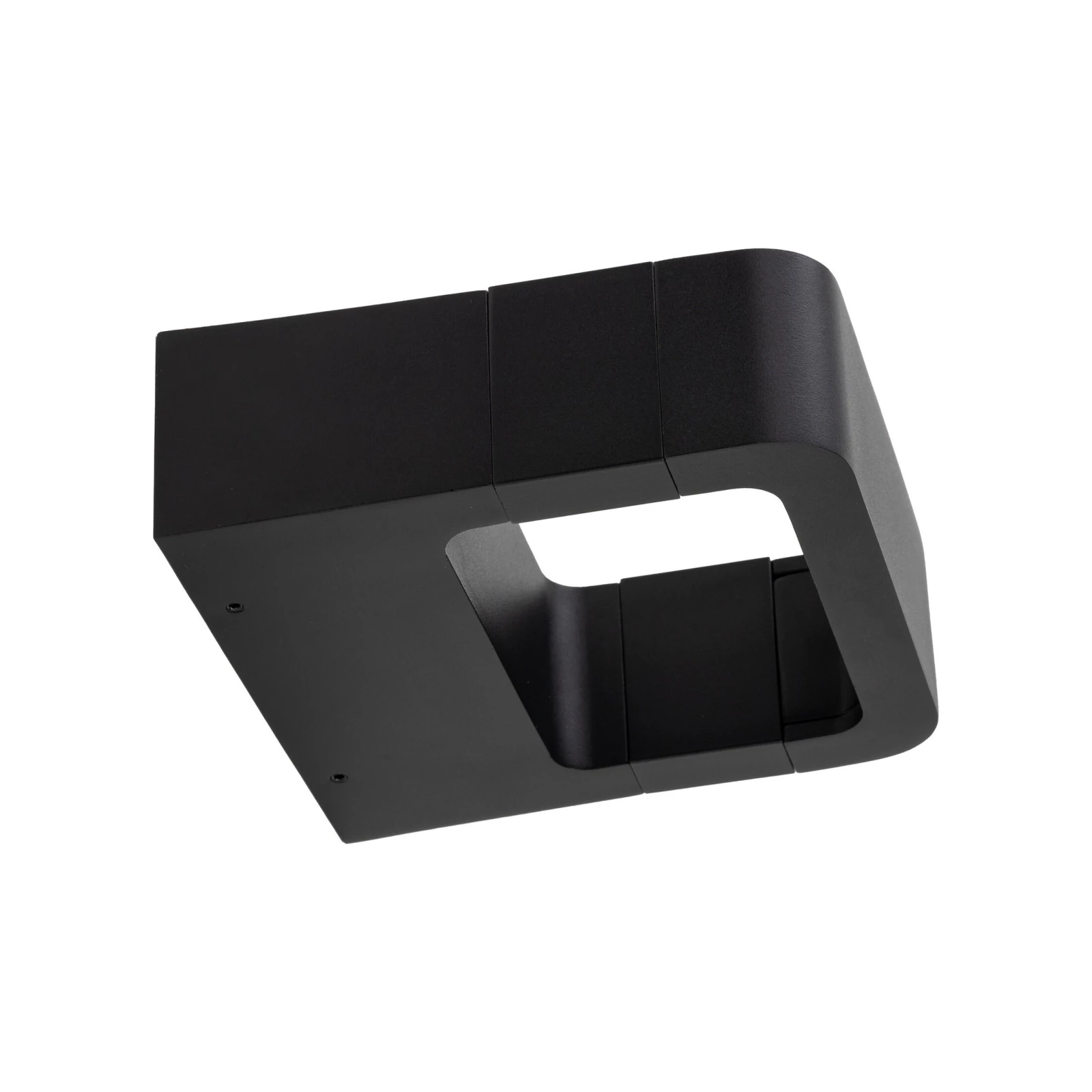 Outdoor wall light 10W – black, IP54, warm LED