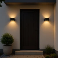 Outdoor wall light 10W – black, IP54, warm LED - Image 5