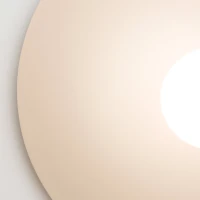 Wall lamp 50 cm – round, beige, opal glass globe - Image 5