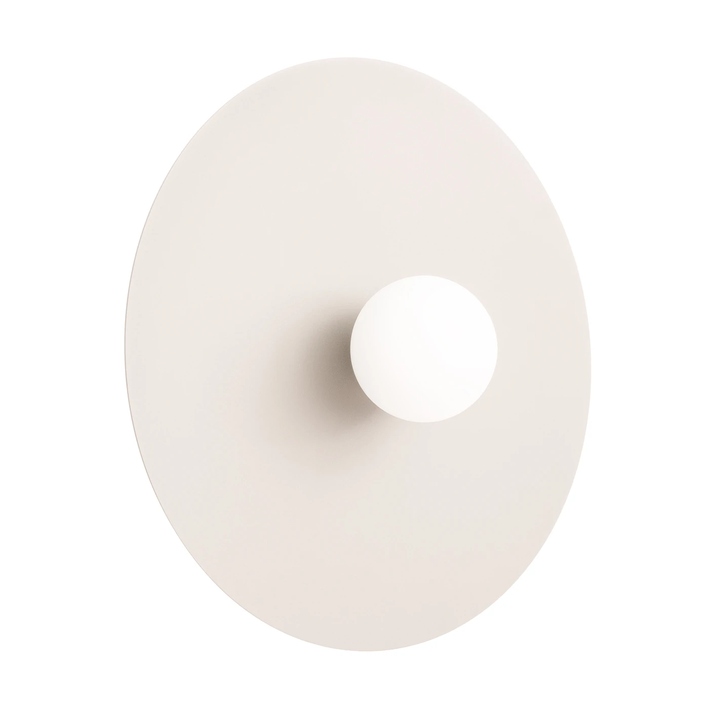 Wall lamp 50 cm – round, beige, opal glass globe