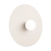 Wall lamp 50 cm – round, beige, opal glass globe - Image 3