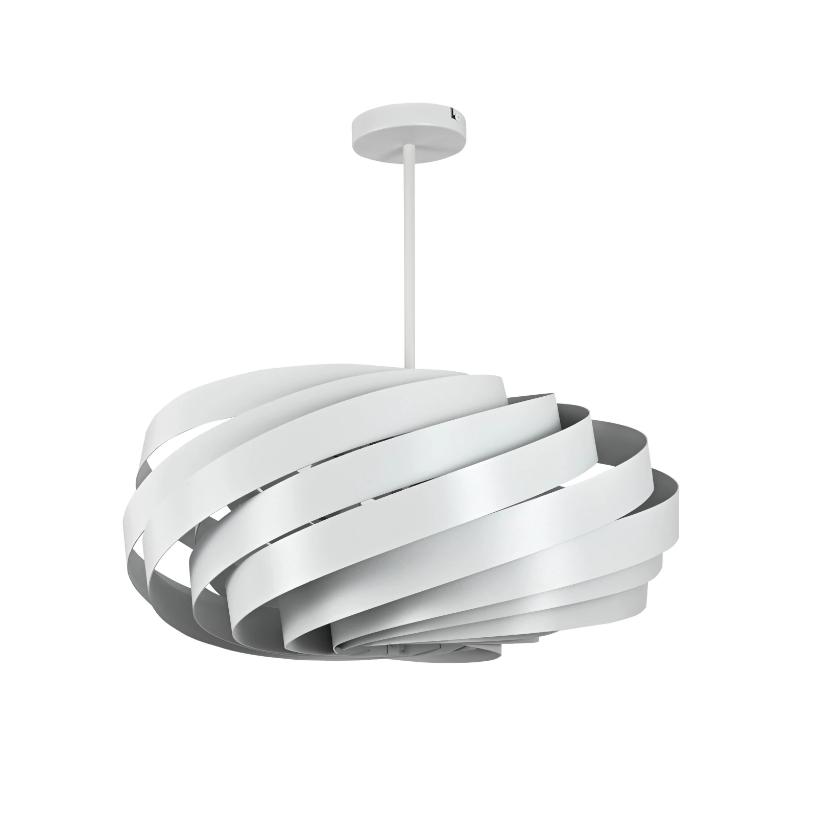 Ceiling light 4xE27 – sculptural shape, white, metal strips