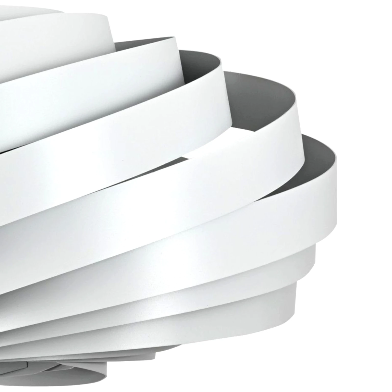 Ceiling light 4xE27 – sculptural shape, white, metal strips