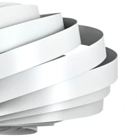 Ceiling light 4xE27 – sculptural shape, white, metal strips - Image 1