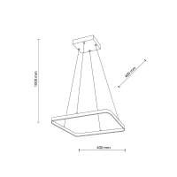 LIMA LED pakabinamas šviestuvas 26 W, aukso ir baltos spalvų - Nuotrauka 2