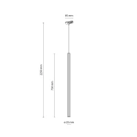 TRACER G9 track light – cylindrical, white, bulb not included - Image 9