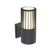 RIBO E27 wall light – cylindrical, grey, IP54 outdoor - Image 6