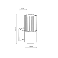 RIBO E27 wall light – cylindrical, grey, IP54 outdoor - Image 8