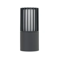 RIBO E27 wall light – cylindrical, grey, IP54 outdoor - Image 9