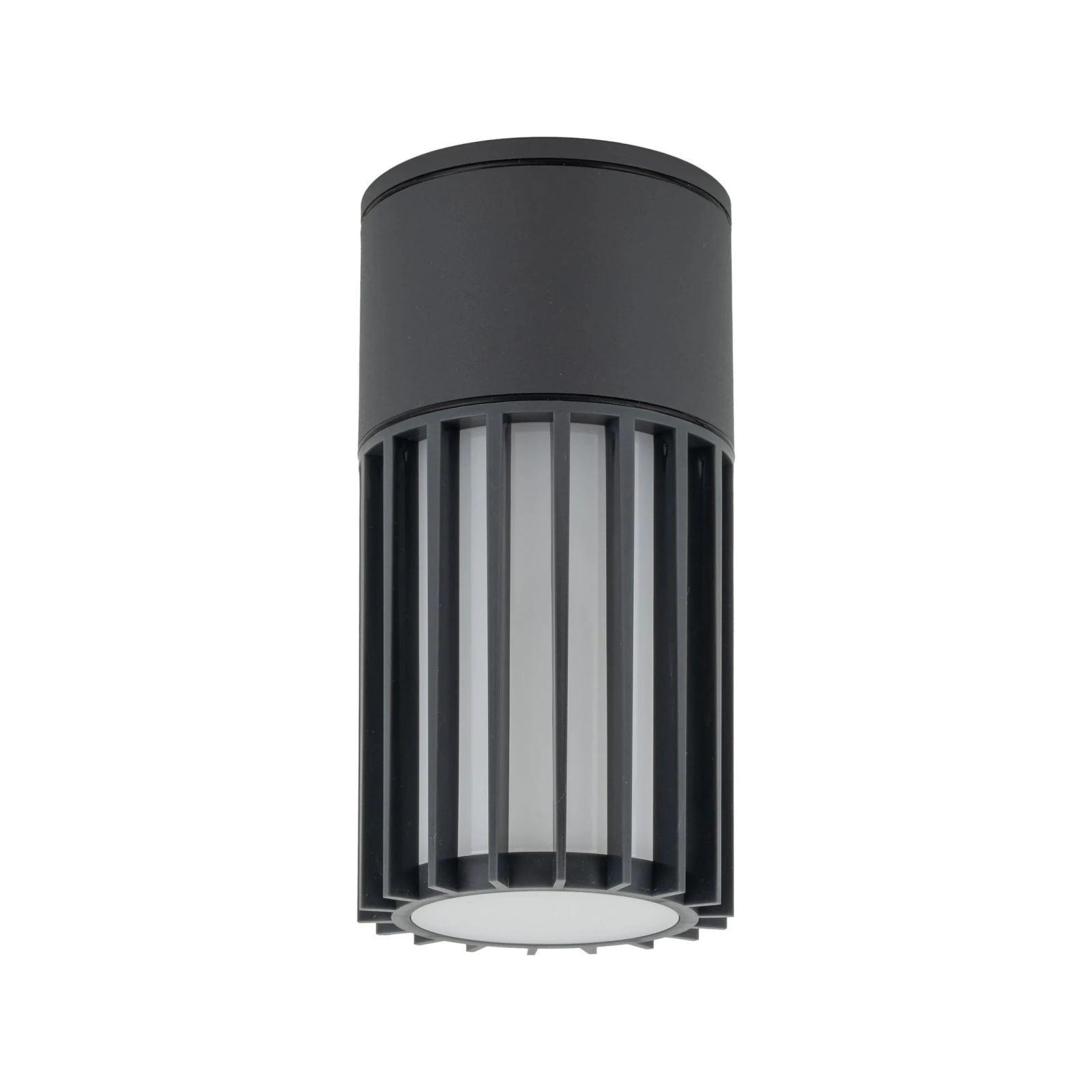 Outdoor ceiling light 1 x E27 – cylindrical, grey, IP54