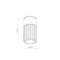 Outdoor ceiling light 1 x E27 – cylindrical, grey, IP54 - Image 8