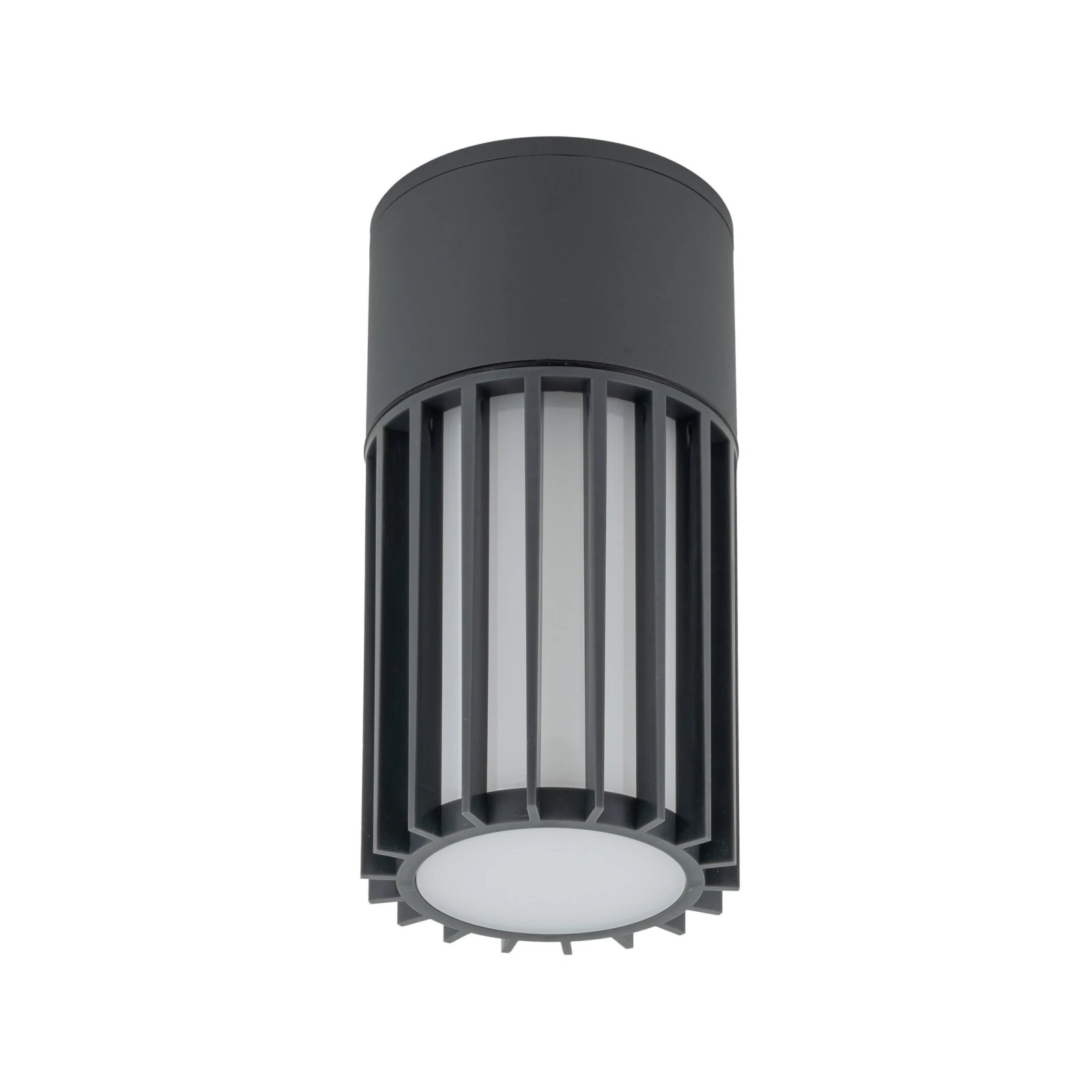 Outdoor ceiling light 1 x E27 – cylindrical, grey, IP54