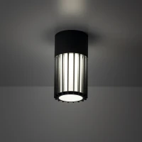 Outdoor ceiling light 1 x E27 – cylindrical, grey, IP54 - Image 2