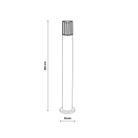 Outdoor floor light 1 x E27 – cylindrical, grey, IP54 - Image 8