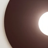 Wall lamp 50 cm – square, brown, glass detail - Image 4