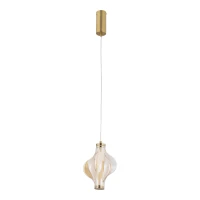 LED pendant light 8 W – diamond glass, brass, warm white - Image 2