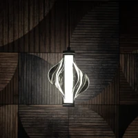 LED pendant light 8 W – diamond glass, black, warm white - Image 3