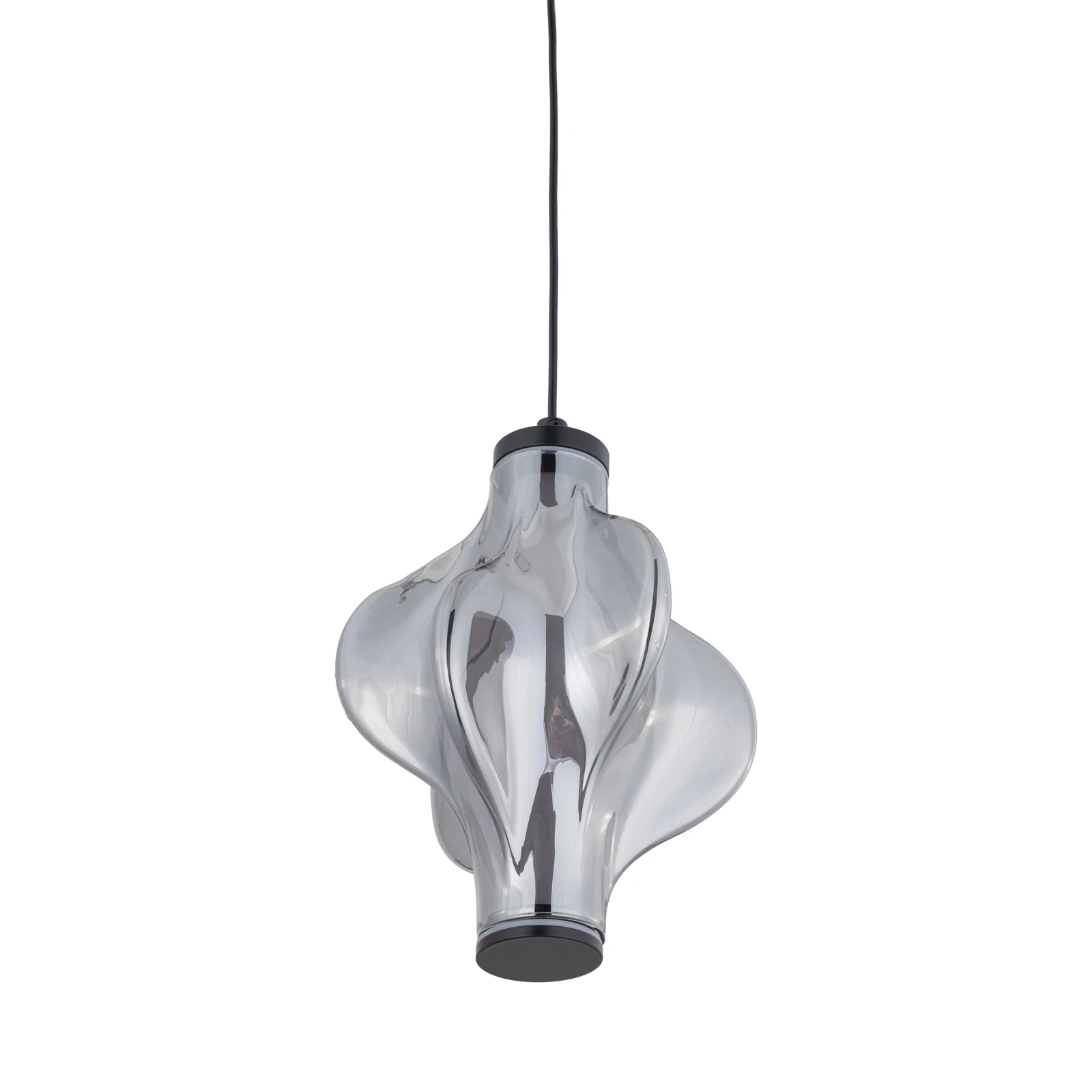 LED pendant light 8 W – diamond glass, black, warm white