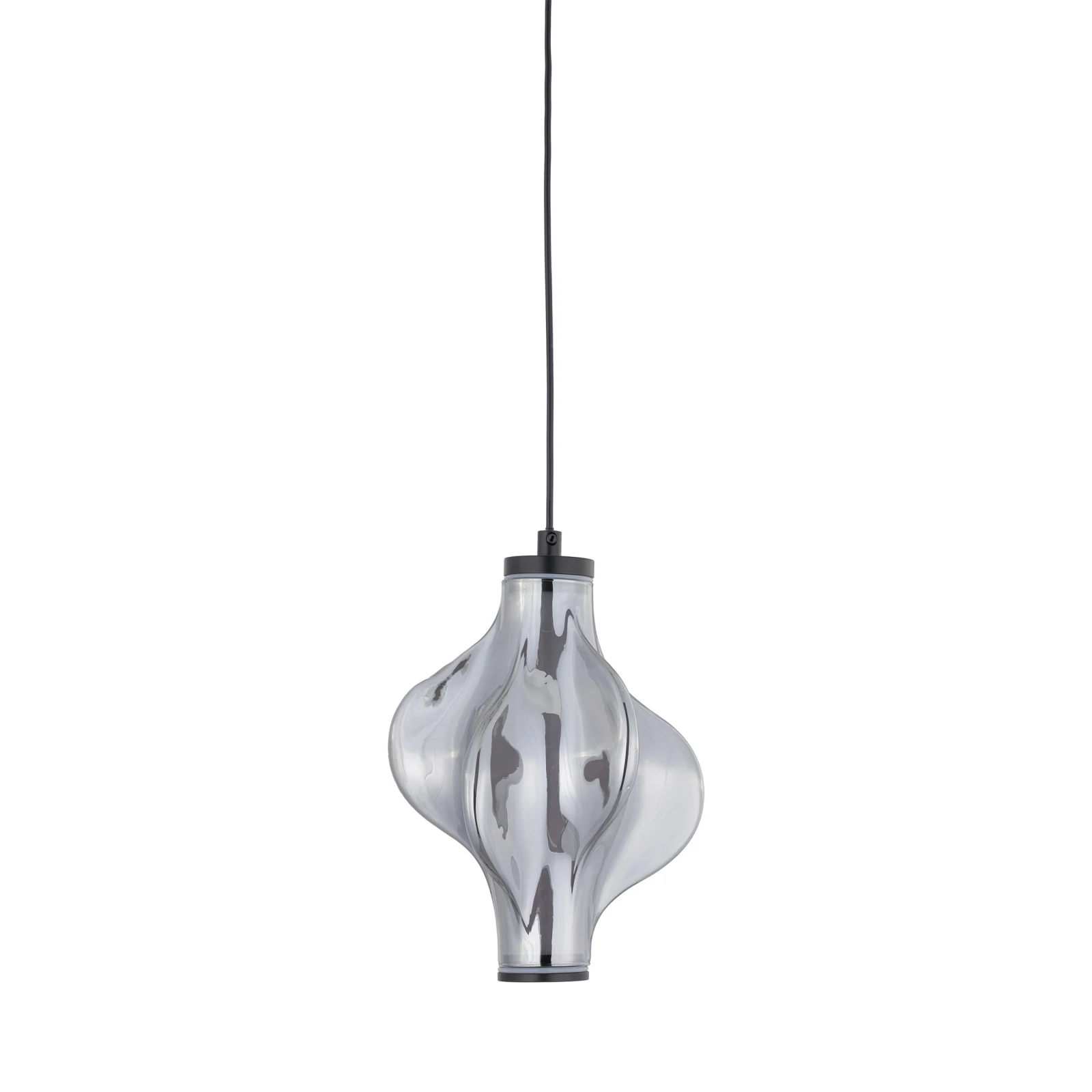 LED pendant light 8 W – diamond glass, black, warm white