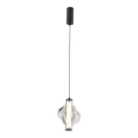 LED pendant light 8 W – diamond glass, black, warm white - Image 7