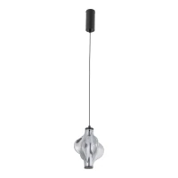 LED pendant light 8 W – diamond glass, black, warm white - Image 2