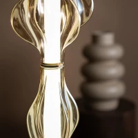 Pendant LED light 22 W – diamond glass, brass finish - Image 6