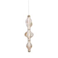 Pendant LED light 22 W – diamond glass, brass finish - Image 14
