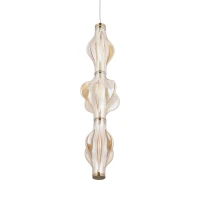 Pendant LED light 22 W – diamond glass, brass finish - Image 15