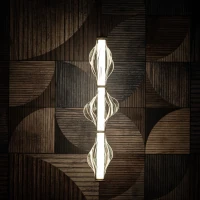 Pendant LED light 22 W – diamond glass, brass finish - Image 3