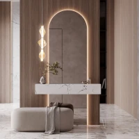 Pendant LED light 22 W – diamond glass, brass finish - Image 1
