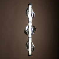 Pendant LED light 22 W – diamond glass, black finish - Image 12