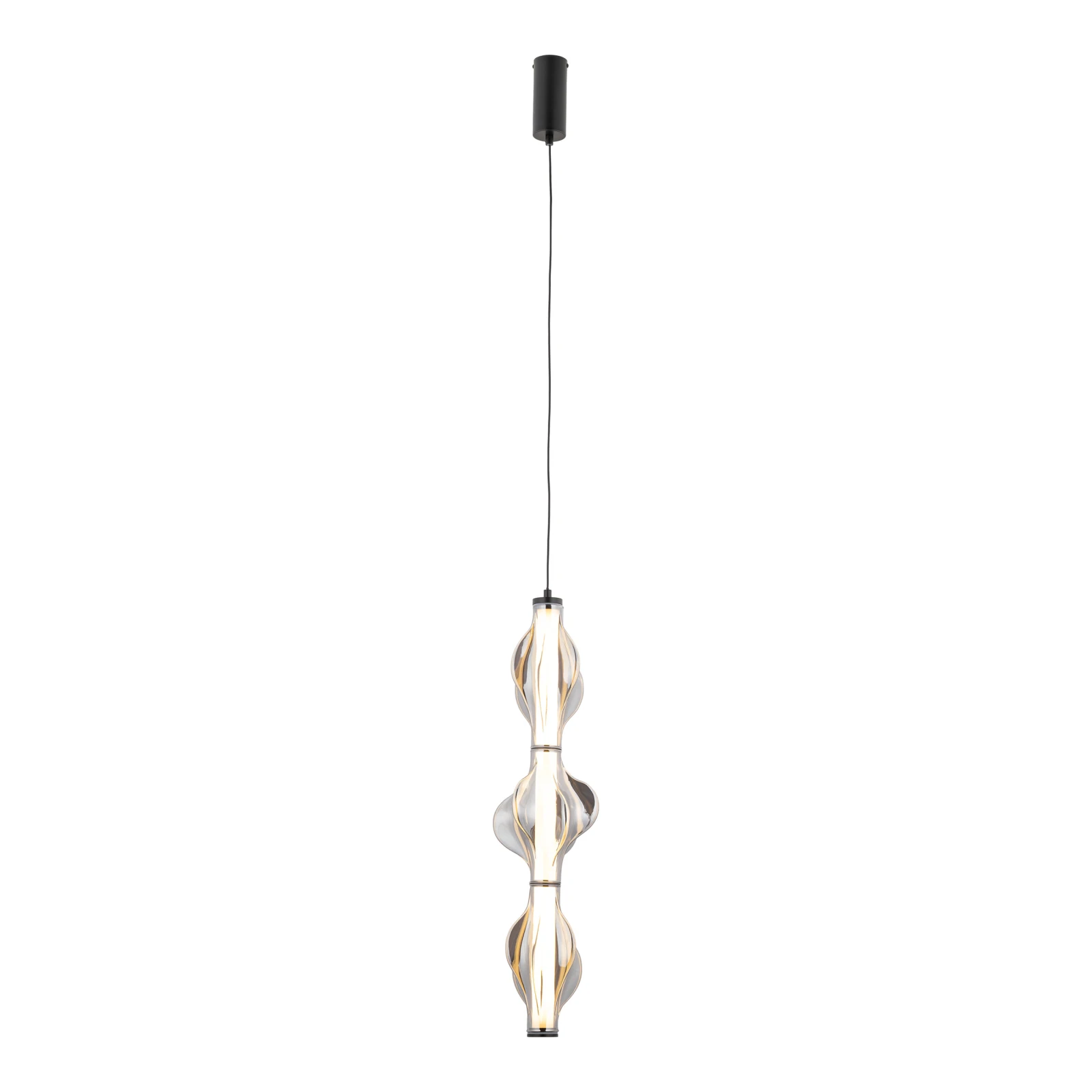 Pendant LED light 22 W – diamond glass, black finish