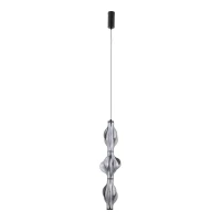 Pendant LED light 22 W – diamond glass, black finish - Image 2