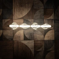 ELVA horizontalus pakabinamas LED šviestuvas 30 W, žalvario spalvos - Nuotrauka 3