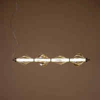 ELVA horizontalus pakabinamas LED šviestuvas 30 W, žalvario spalvos - Nuotrauka 13