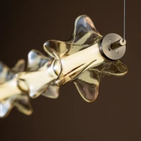 ELVA horizontalus pakabinamas LED šviestuvas 30 W, žalvario spalvos - Nuotrauka 7