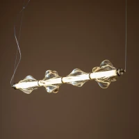 ELVA horizontalus pakabinamas LED šviestuvas 30 W, žalvario spalvos - Nuotrauka 10