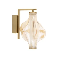 Wall LED light 8 W – diamond glass, brass finish - Image 8