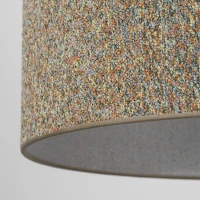 VELLUM pendant light – cylindrical, black, textured multicolor shade - Image 3