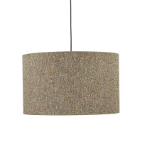 VELLUM pendant light – cylindrical, black, textured multicolor shade - Image 5