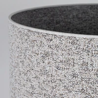 VELLUM floor lamp – black, cylindrical textured fabric shade - Image 5