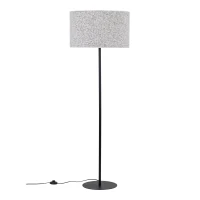 VELLUM floor lamp – black, cylindrical textured fabric shade - Image 10