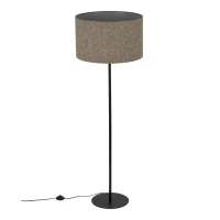 VELLUM floor lamp – black, textured multicolor fabric shade - Image 6