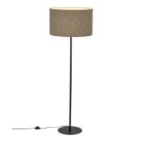 VELLUM floor lamp – black, textured multicolor fabric shade - Image 7