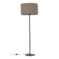 VELLUM floor lamp – black, textured multicolor fabric shade - Image 8