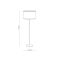 VELLUM floor lamp – black, textured multicolor fabric shade - Image 9