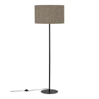 VELLUM floor lamp – black, textured multicolor fabric shade - Image 10